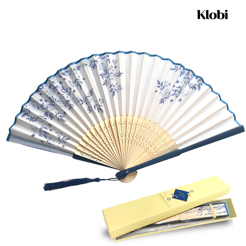 클로비 부채 외국인선물 전통 고급 실크 대나무 접이식 부채 한국 기념품 korean souvenir, 1개, A03
