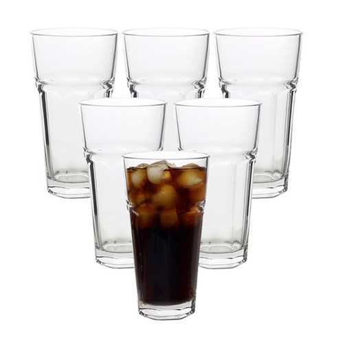 레이브 하이볼 글라스, 6개, 투명 370ml