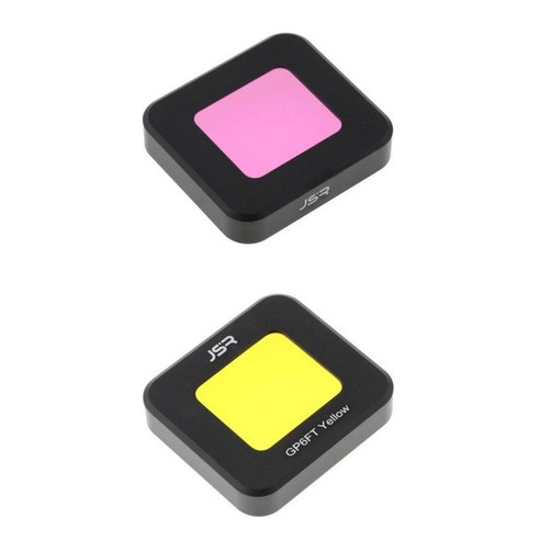 GoPro Hero 5 6 7 용 노란색 보라색 다이빙 사진 렌즈 필터 키트, 4.7x4.3x1cm, 설명, 알루미늄