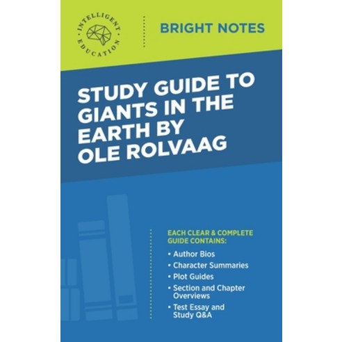 Study Guide to Giants in the Earth by Ole Rolvaag Paperback, Influence Publishers