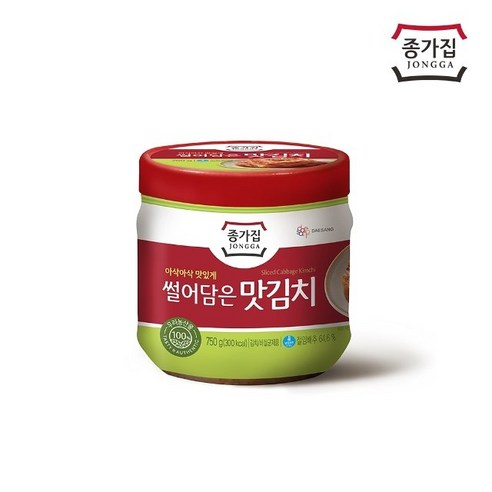 종가집 맛김치 750g (PET)/캠핑용 혼밥 글램핑 유산균 첨가 자연 숙성 신선함 밥도둑, 4개