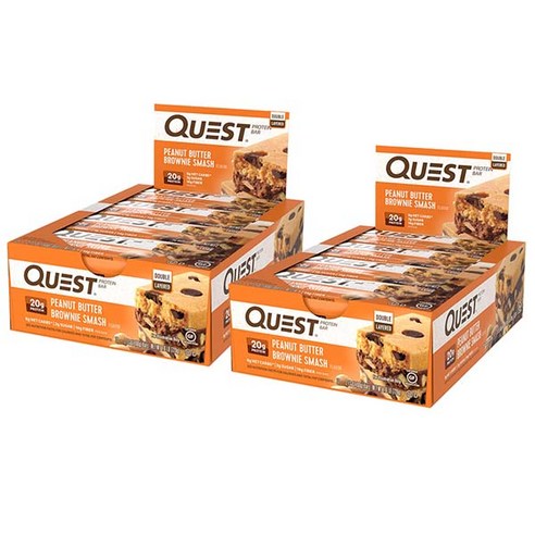 퀘스트뉴트리션 프로틴 바 60g, 피넛 버터 브라우니 스매시(Peanut Butter Brownie Smash), 24개입