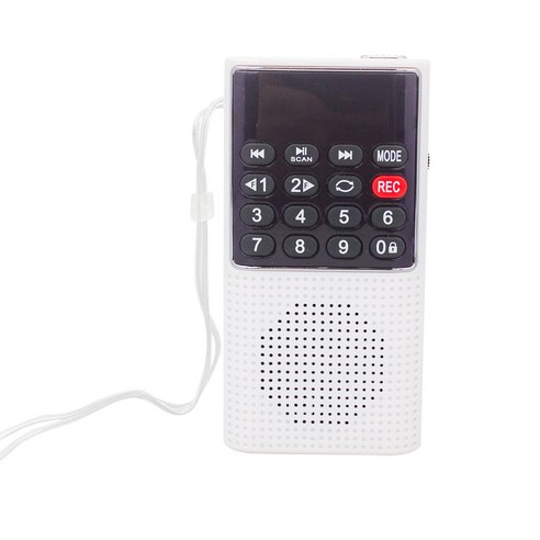 AFBEST L-328 미니 휴대용 포켓 FM 자동 스캔 라디오 음악 오디오 MP3 플레이어 음성 녹음기가있는 야외 소형 스피커 (실버), 은
