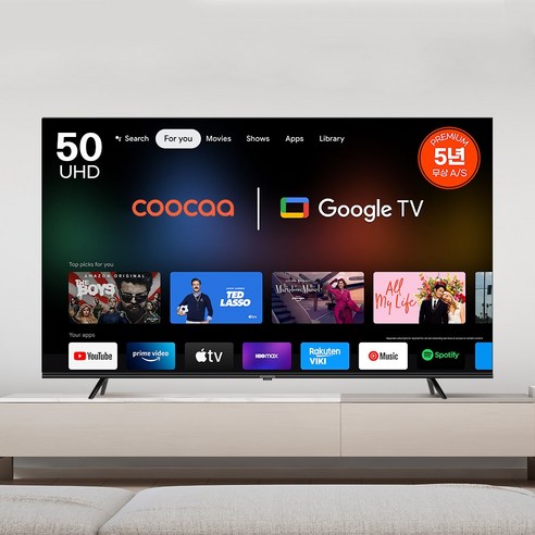 5년무상AS 23년형 프리미엄 구글TV 50인치 이스트라 쿠카 UC501UHD 안드로이드 스마트TV UHD 중소기업 티비, 자가설치(직배송)