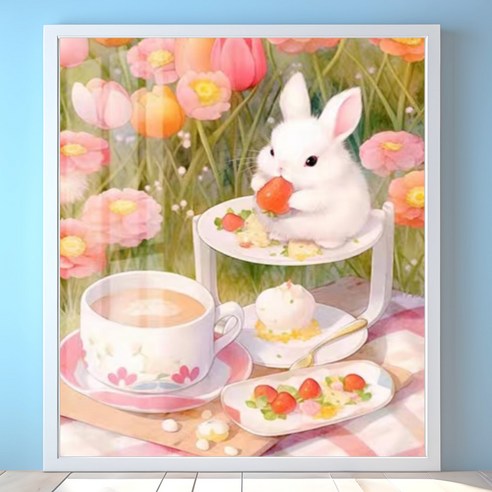 슈슈보석십자수 즐거운 취미 중형 40X50 패브릭형, 티타임, 1개