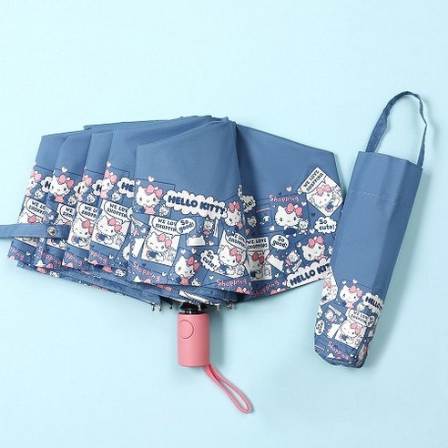 헬로키티 카툰 3단자동우산