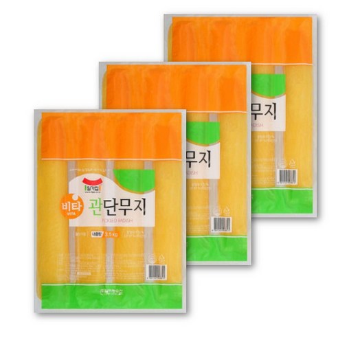 일가집 관단무지 3.5kg x 3개 1box 단무지소포장