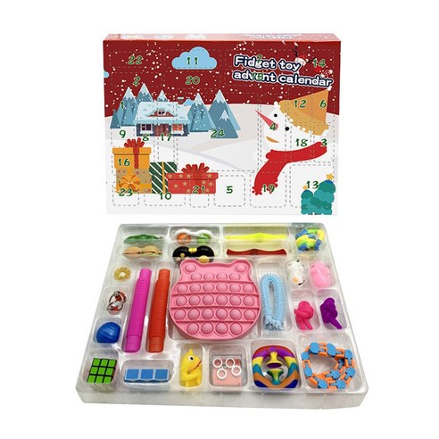 TeeFly Advent Calendar 2021 크리스마스 카운트 다운 캘린더 24 일 블라인드 박스 장난감 어린이를위한 선물을 세트 성인 스트레스 구호와 불안, 스타일 4 /
