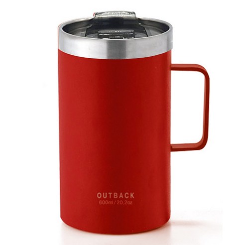 오슬로 아웃백 머그 V2 LONG, 레드, 600ml, 1개