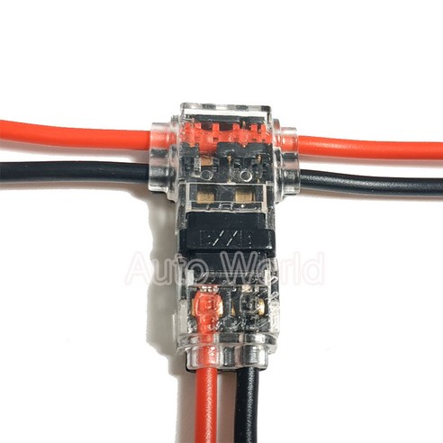 T형 2선 전선 연결 커넥터 – 무탈피 0.3-0.75sq LED 배선용, 간편 설치 1개