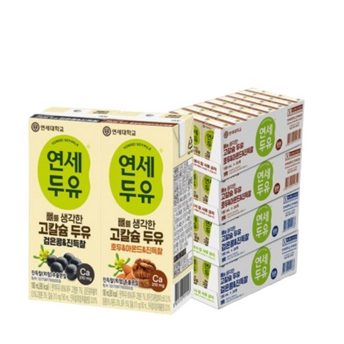 연세두유 뼈를 생각한 고칼슘 검은콩 호두아몬드 당뇨에좋은 건강두유 180mlx96팩, 180ml, 96개