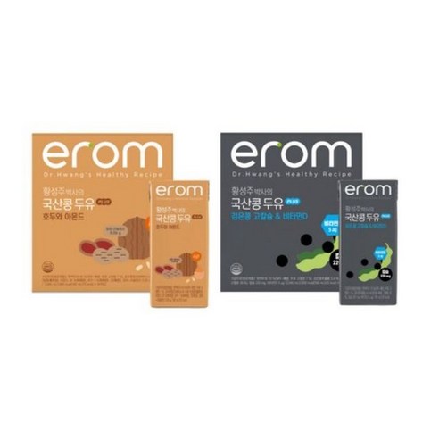 이롬 검은콩 호두와 아몬드 PLUS +고칼슘과비타민D PLUS 황성주두유 국산콩, 32개, 190ml 이롬황성주두유