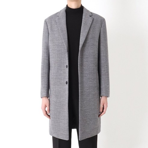 스타일리시한 겨울 필수품으로 지지블랙 케빈의 프리미엄 울 캐시미어 하프 롱 싱글 코트를 선택하세요.