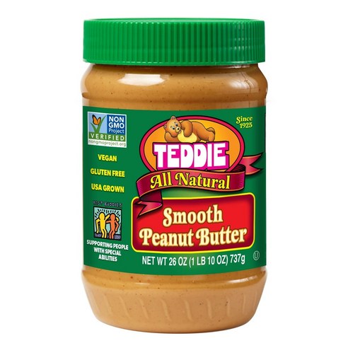 테디 올 내추럴 스무스 피넛 버터, 1개, 737g