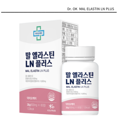 말 엘라스틴 LN 플러스 닥터오케이 말 엘라스틴 MAL ELASTIN LN PLUS, 1개, 60정