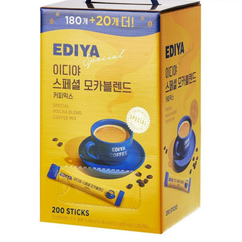 이디야 모카블렌드 커피믹스, 11.5g, 200개입, 1개