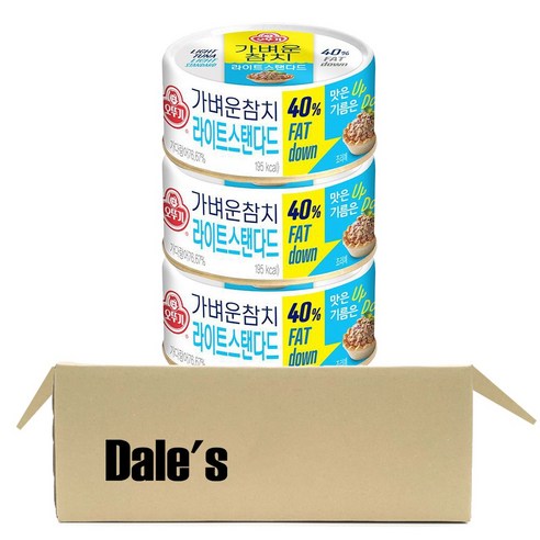 데일즈기획 오뚜기 가벼운참치 라이트스탠다드, 100g, 3개