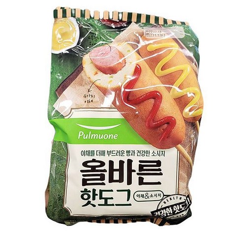 풀무원 올바른 핫도그, 1개, 300g
