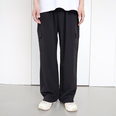 남자 여름 나일론 바스락 와이드 카고 팬츠 바지 나일론조거팬츠