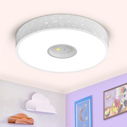 플랜룩스 원원 LED 아이방 조명 키즈방등 수면등 인테리어, 화이트
