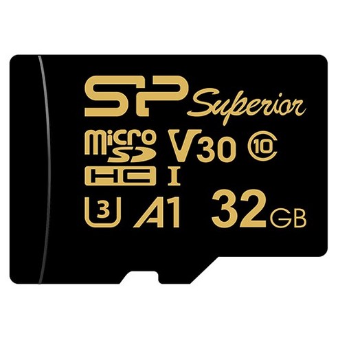 실리콘파워 microSD Golden Superior UHS-1 4K A1 V30 32GB 블랙박스용 sd카드4k