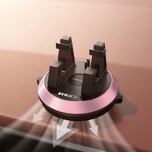 스멜모리 차량용 360도 회전 손떨림 방지 진공 흡착 점착식 휴대폰 거치대, 블루, 1개