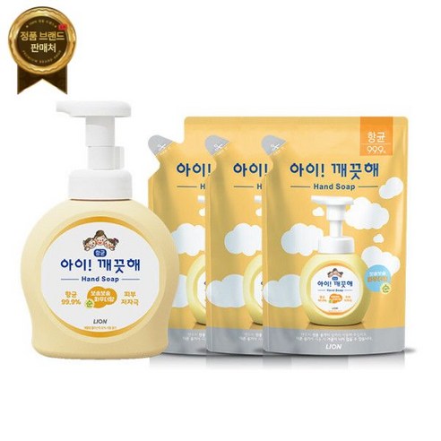 핸드솝 순 490ml 용기x1개 + 450ml리필x3개 - 1.순490ml용기x1개+450ml리필x3개