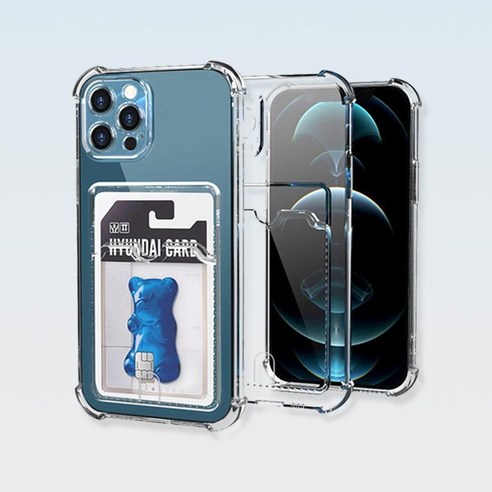 아이폰14프로케이스 2개 아이수트 카드 2장 수납 카메라 풀커버 투명 휴대폰케이스 + 스크레치 방지 보호필름 Best Top3