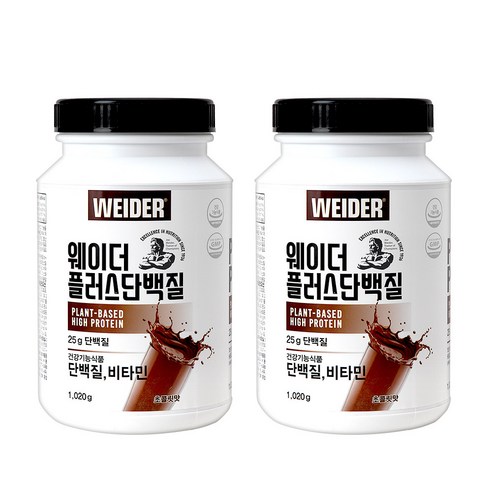 웨이더 플러스 단백질 1020g 프로틴 쉐이크 단백질 보충제, 1.02kg, 2개