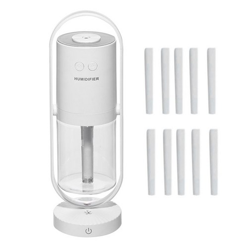 AFBEST 200Ml 매직 섀도우 USB 가습기 LED 라이트 초음파 아로마 디퓨저 스프레이 미니 오피스 공기 청정기 화이트, 하얀