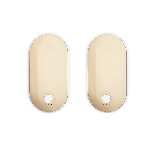 손에쏙 충전식 손난로 보조배터리 초코넛 손난로 쾌속 양면발열 5200mAh, 아몬드초코 2개