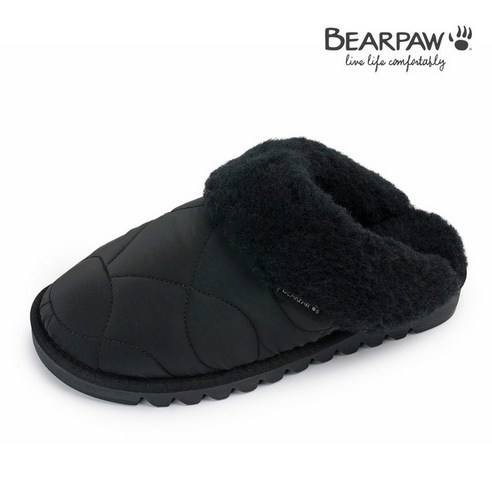 [백화점출고] 베어파우 (BEARPAW) 여성 패딩 양털슬리퍼 CIELO 블랙 K2937001QD