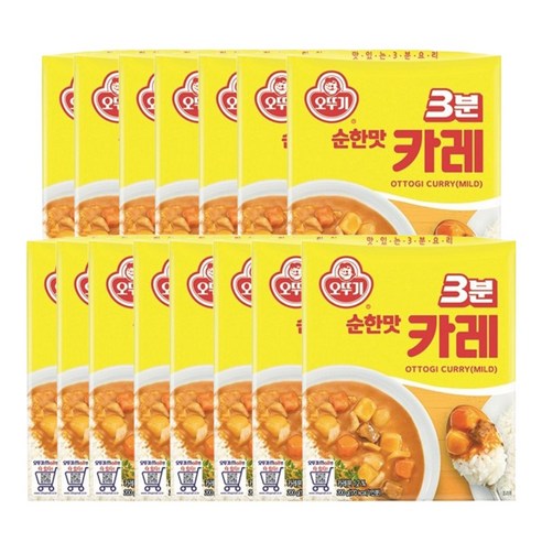 <올따옴> 오뚜기 3분캬레 순한맛 200g x 15입, 15개
