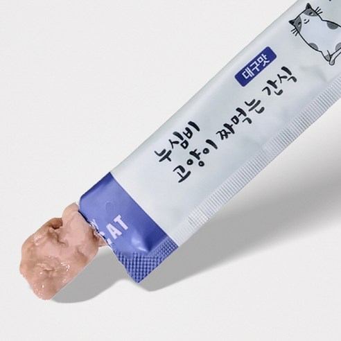 누심비 고양이 간식 15g 대용량 길고양이 100개 대용량, 대구맛100개