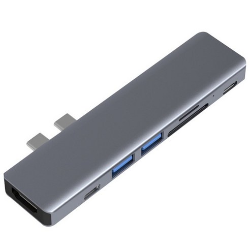 HDMI 호환 4K Thunderbolt 3 어댑터 USB C 허브와 USB 3.1 유형 -C 허브 HUB 3.0 TF SD 리더 슬롯 PD, 하나, 보여진 바와 같이