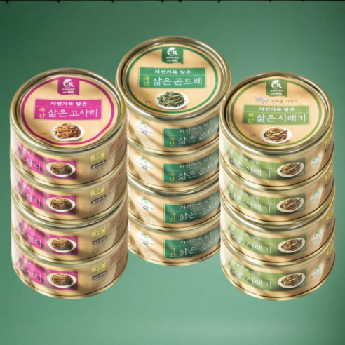 3초 만에 완성하는 건강 밥상, 캔나물 3종 맛보기!