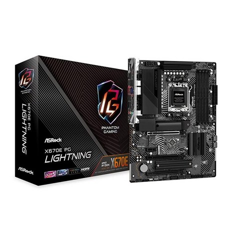 ASRock X670E PG 라이트닝 지원 AMD AM5 RYZEN 7000 시리즈 프로세서 마더보드, Motherboard