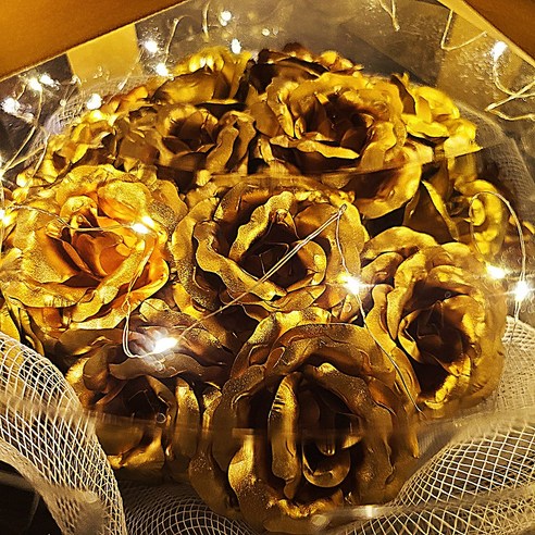 Art홀릭 금 장미 꽃 다발 배달 - 특별한 선물을 위한 완벽한 선택
