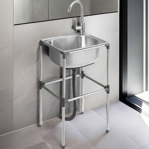 간편함과 실용성을 겸비한 스텐 간이 세면대 이동식 싱크대 세트 탐구 미니세면대