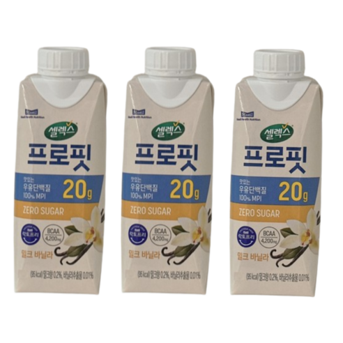 셀렉스 프로핏 우유단백질 밀크 바닐라, 250ml, 18개