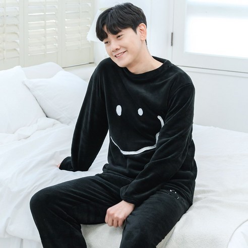 남성용 빅스마일 융털 잠옷세트