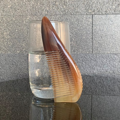 이네즈 물소뿔 빗괄사 속살 빗 두피 얼굴 승모근 림프 괄사 마사지기 (파우치 알콜솜 증정), 1개