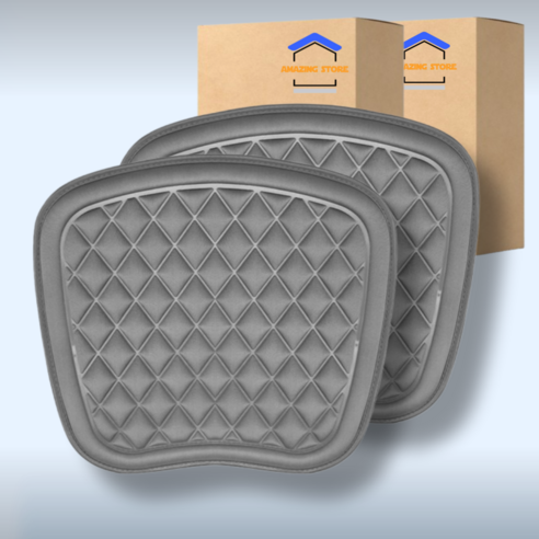 어스 자동차 차량 운전석 조수석 사계절 논슬립 방석, 2개, 그레이