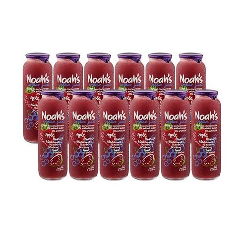 노아 애플 구아바 블랙커런트 스트로베리 블루베리 주스 260ml x 12병, 0.26l