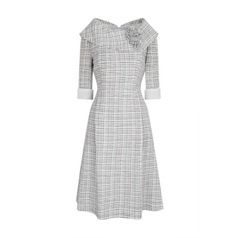 [백화점매장 정품출고] JJ지고트 언발 와이드 칼라 트위드 원피스(GK4A0OP36)