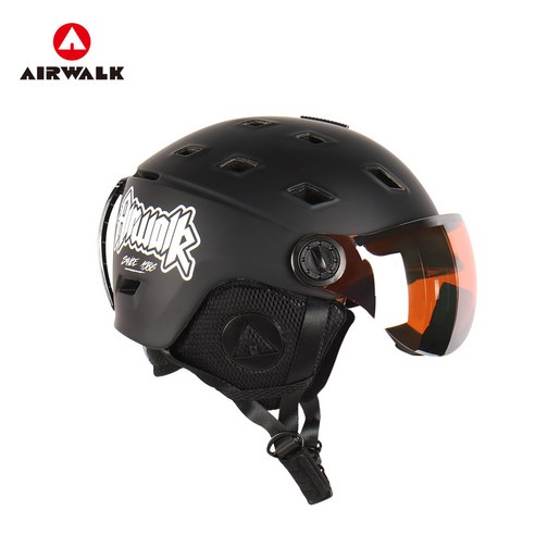 [Airwalk] 에어워크 휘슬러 스노우 헬멧 MS100 블랙 L, 단품, 1개