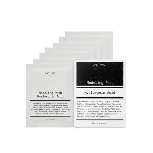 원씽 히알루론산 모델링팩 (20g x7ea) 수분, (수분) 히알루론산_단품, 7개