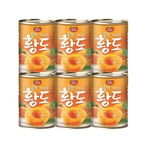 동원 황도 슬라이스 복숭아 통조림, 350g, 4개