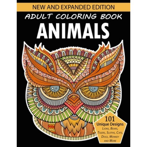 Adult Coloring Book Animals: 100 Stress Relieving Designs Animals ...