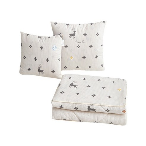 준천사 차박 캠핑 회사 학교 다용도 쿠션 담요, 북미 사슴